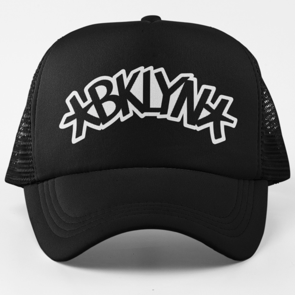 NEW Brooklyn Nets City Graffiti Foam Trucker Mesh Snapback Hat BLACK